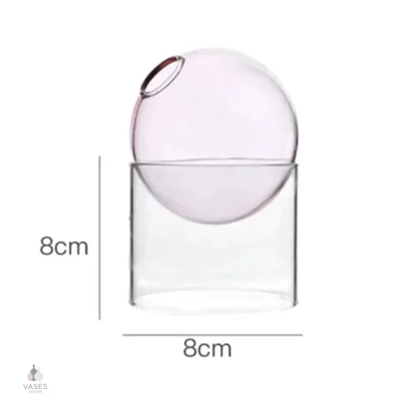 Vase décoratif en verre transparent