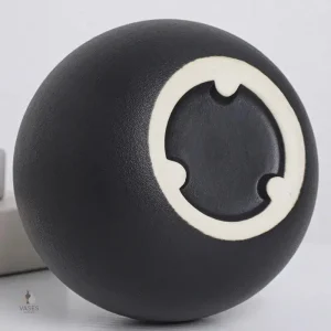 Vase boule en céramique, finition noir lustré