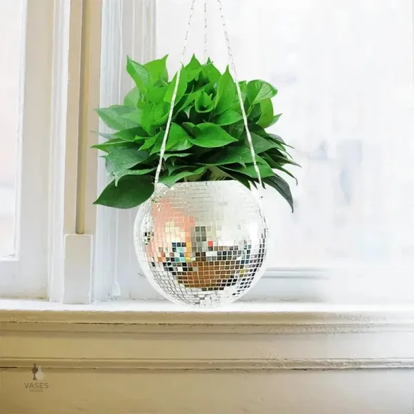 Vase boule suspendu design contemporain