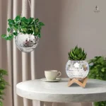 Vase suspendu en forme de boule décoratif