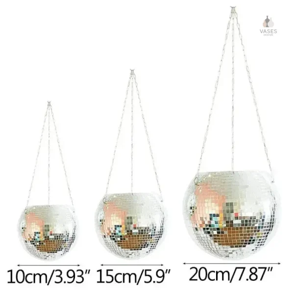 Vase boule aérien pour plantes suspendues