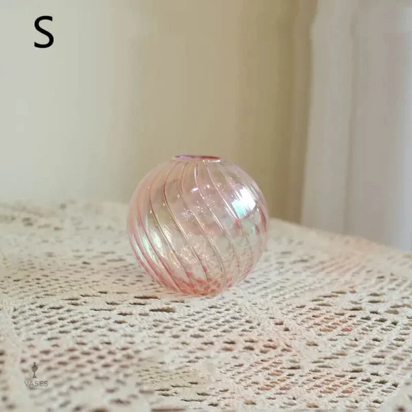 Vase boule en verre pour bouquet