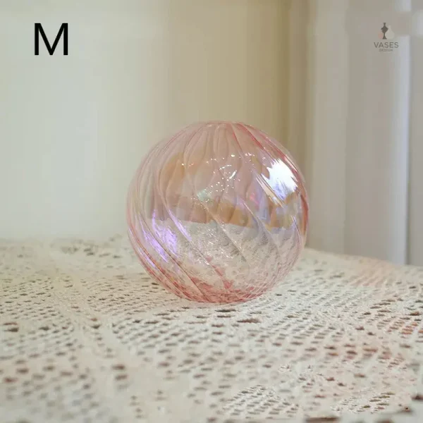 Vase boule en verre pour intérieur
