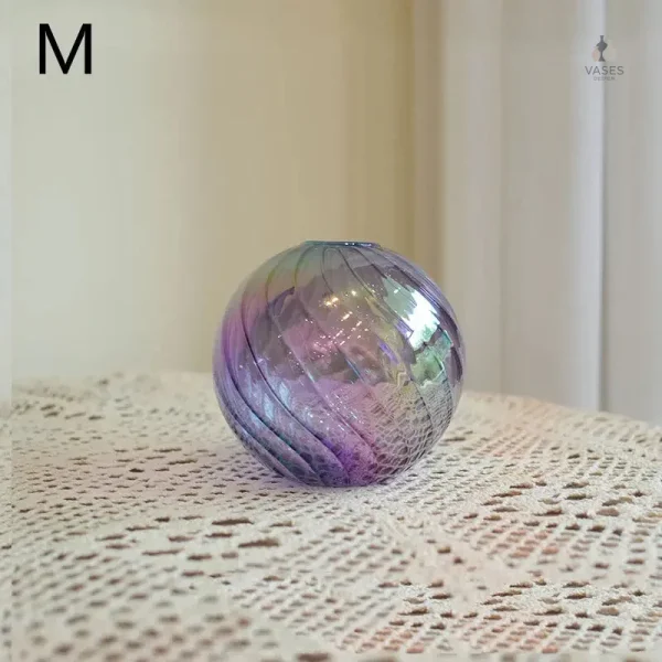 Vase sphérique en verre tendance