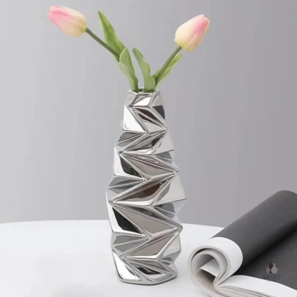 Vase brillant haut pour bouquets luxuriants