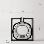 Vase en céramique avec finition brillante argentée