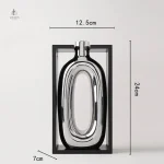Vase argenté en céramique pour fleurs