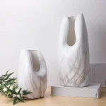 Vase céramique blanc élégant et contemporain