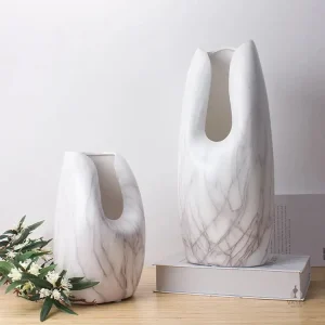 Vase céramique blanc élégant et contemporain