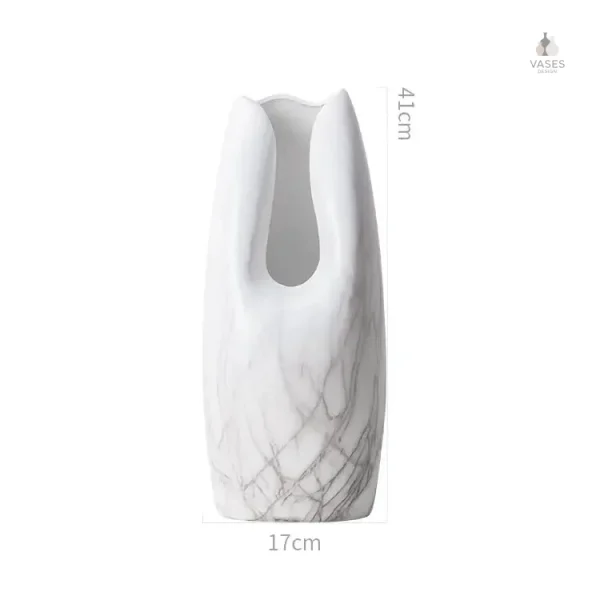 Vase céramique blanc idéal pour fleurs fraîches