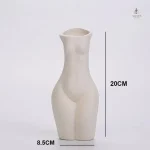Vase moderne en céramique, silhouette féminine originale