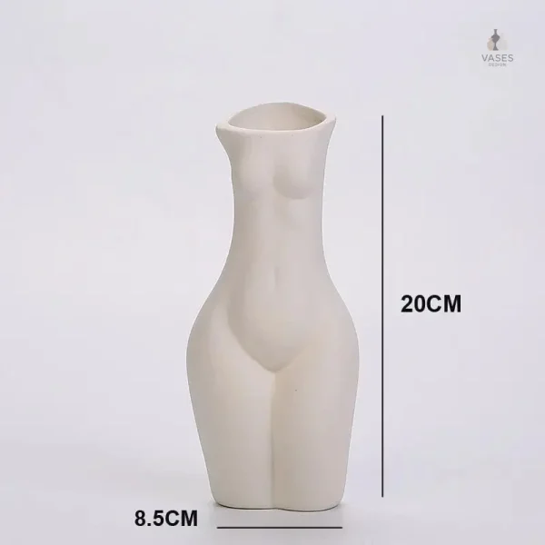 Vase moderne en céramique, silhouette féminine originale