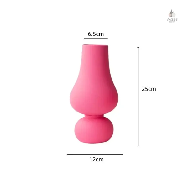 Vase en céramique rose, charme subtil