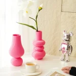 Vase céramique rose, accessoire décoratif