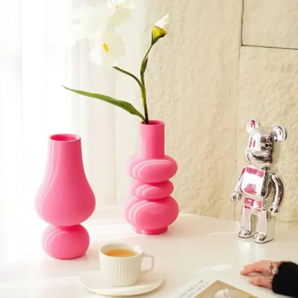 Vase céramique rose, accessoire décoratif