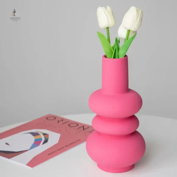 Vase en céramique, nuance rose apaisante