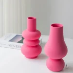 Vase rose, pièce unique en céramique