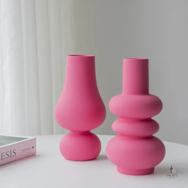 Vase céramique, couleur rose tendance