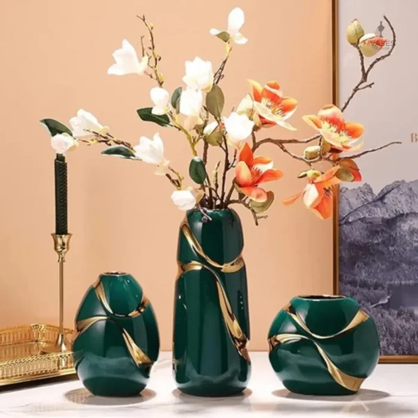 Vase céramique vert élégant et moderne