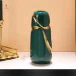 Vase en céramique vert, accent décoratif polyvalent