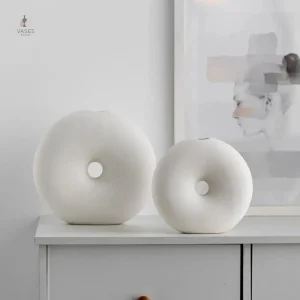 Vase cercle minimaliste pour fleurs fraîches