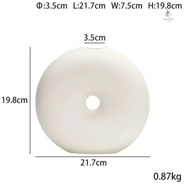 Vase cercle original, idéal pour embellir vos tables