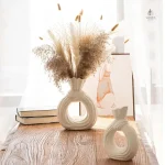 Vase en céramique design cercle