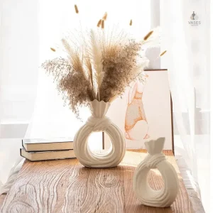 Vase en céramique design cercle