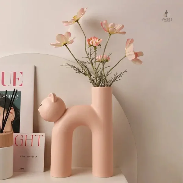 Vase chat moderne pour intérieur