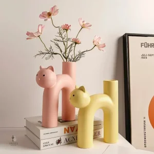 Accessoire de décoration vase chat