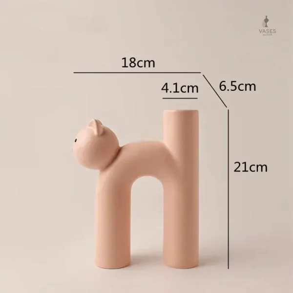 Vase original en forme de chat