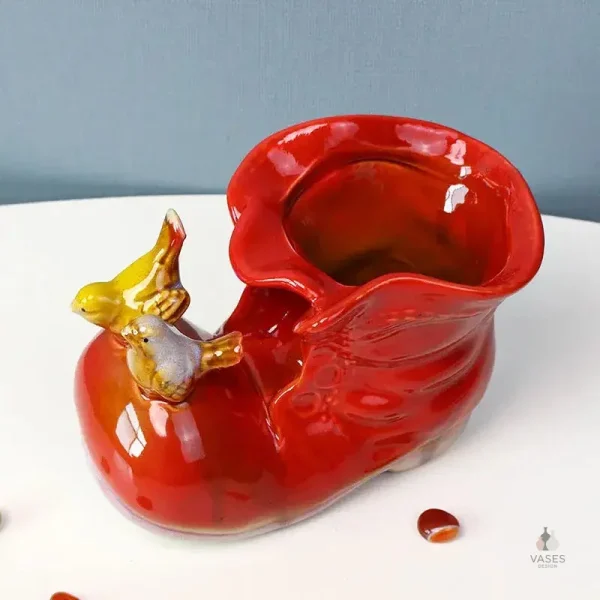 Vase chaussure unique pour fleurs fraîches