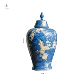 Vase chinois en bleu, pièce d'art intemporelle