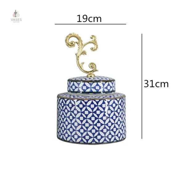 Élégant vase chinois, motifs bleus