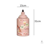 Vase en céramique à motifs d'oiseaux