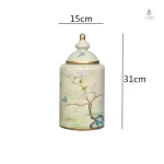 Vase décoratif chinois avec scène ornithologique