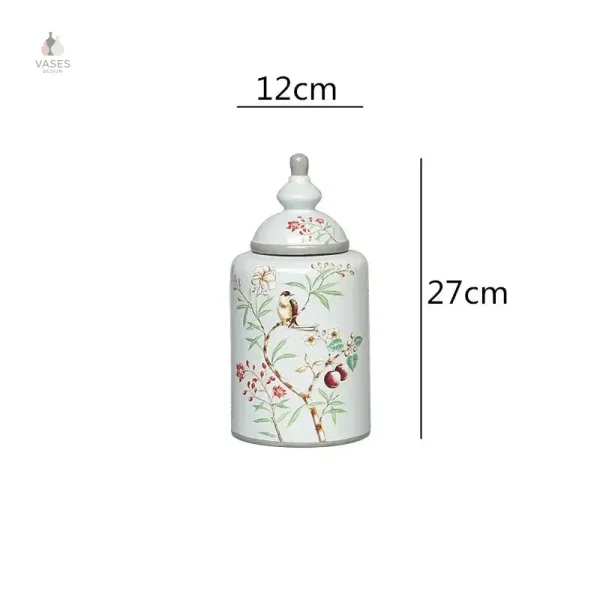 Vase en porcelaine chinoise décor oiseaux