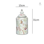 Vase décoratif chinois représentant des oiseaux