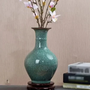 Vase en céramique chinoise de couleur verte