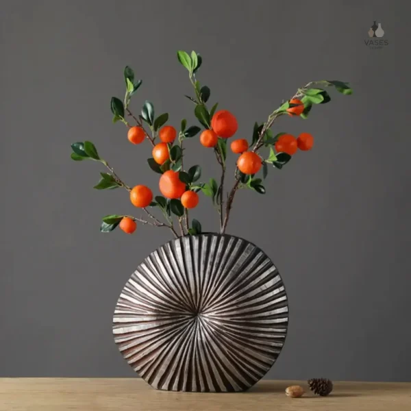 Vase arrondi en céramique artisanale