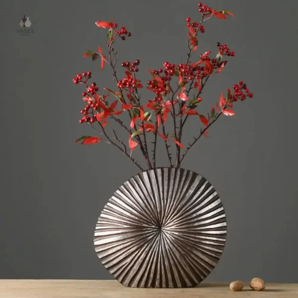 Vase circulaire en céramique pour bouquets