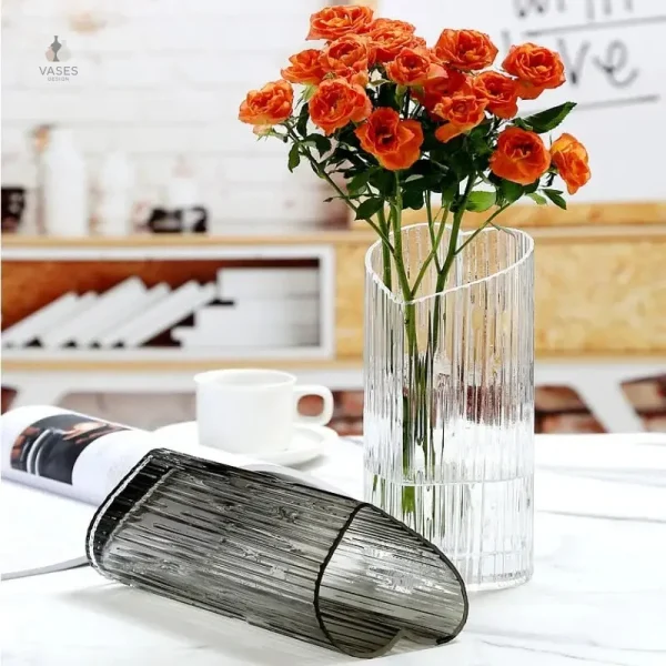 Vase cœur en verre pour décoration intérieure