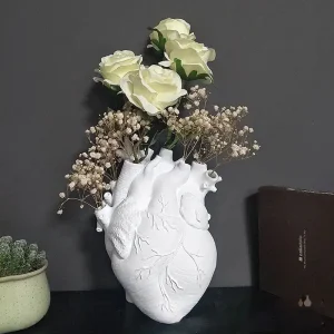 Vase cœur, décoration intérieure originale