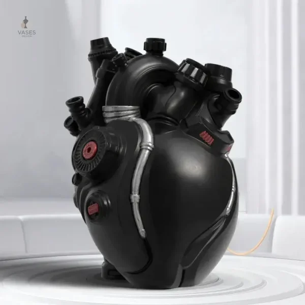 Vase en verre en forme de coeur