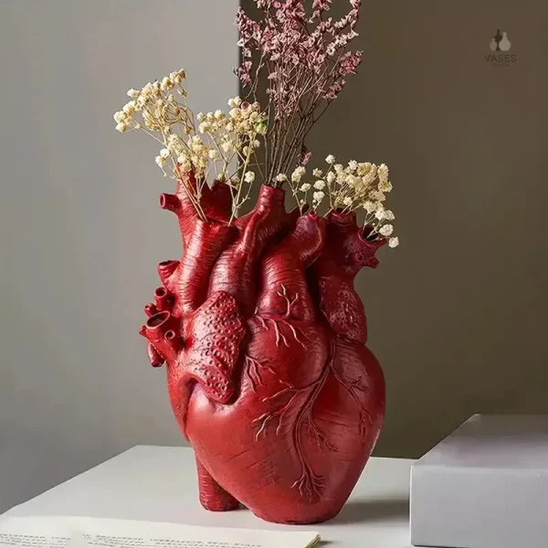 Vase coeur artistique, idéal pour fleurs