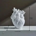 Vase coeur décoratif, pièce maîtresse originale