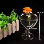 Vase coeur en verre, accessoire décoratif romantique