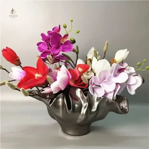 Vase coquille en céramique élégante
