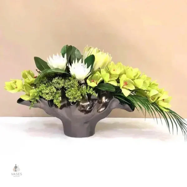 Vase décoratif coquillage pour fleurs fraîches