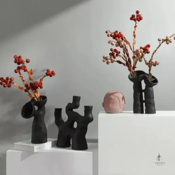 Vase corail élégant pour décoration intérieure